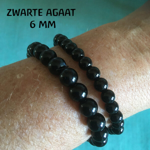 Edelsteen-zwarte-agaat-amazoniet-6mm-amazonite-armbandje-edelsteenkralen-paars-