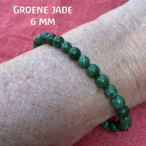 Edelsteen-Groene Jade-Jade-6mm-armbandje-edelsteenkralen-
