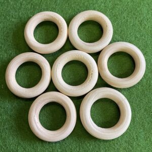 Houten ringen-2- hobby- 30mm