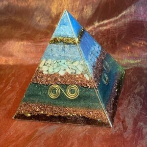 Organiet-piramide-1-Amazoniet-1-shungite-koper- spiritualiteit-edelsteen-