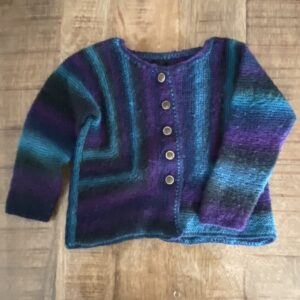 Vestje-blauw- handgebreid-2eHands-