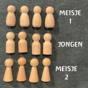 Kegelpopje-jongen-meisje 33 cm